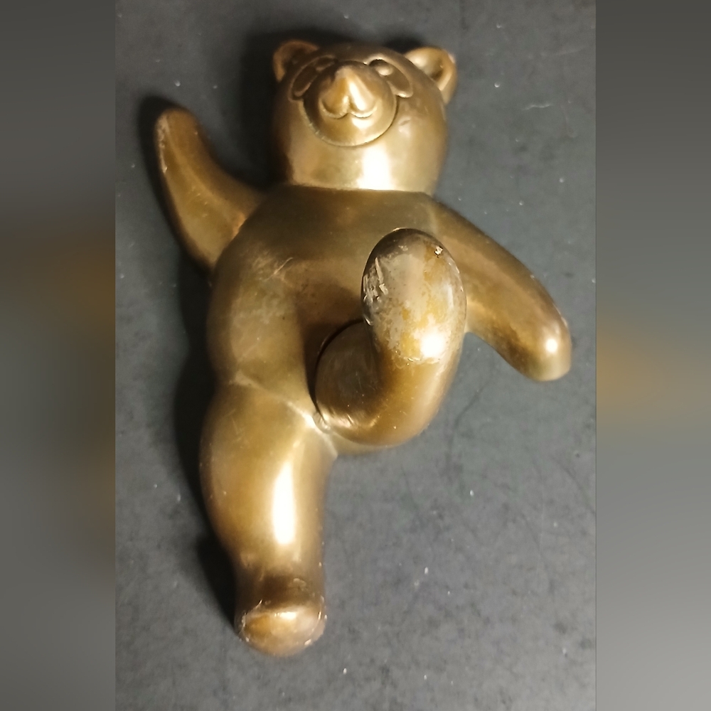 Vintage Brass Bear Figurine